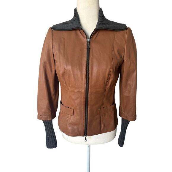 Worth Leather & Wool Jacket - Picture 1 of 3